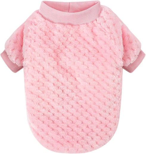 Dog Sweater, 3 Pack Warm Soft Flannel Pet Clothes for Small Medium Dogs or Cat, Dog Shirt Coat Jacket (Large,