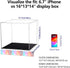 evron (16x13x14in; 40x33x35 cm) Display Case for Collectibles Assemble Clear Acrylic Box Alternative Glass Case