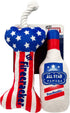 Huxley & Kent Tiny Tuff Red, White, & Booze Extra Tough Dog Toy for Small Dogs, 2-Pack
