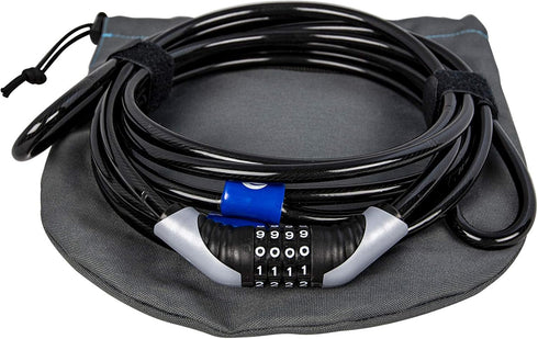 Harmony Gear Kayak Security Cable Lock for Sit Inside Kayaks, 47 Inch Combination Lock, Black