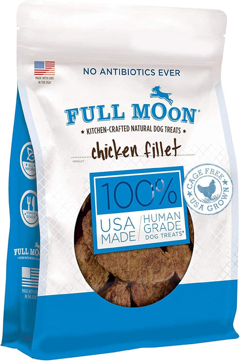 Full Moon Chicken Fillet Healthy All Natural Dog Treats, Human Grade, Made in USA, 48 oz