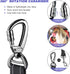 Car,2 Pack Set 3-in-1 AUBELL Dog Seat Belt for Adjustable Reflective Bungee Heavy Duty Dog Car Harness Tether with Clip