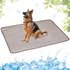 Dog Cooling Mat - Washable Portable Summer Pad, Ice Silk Self-Cooling Mat for Kennel/Sofa/Bed/Floor (Coffee, 27x39in)