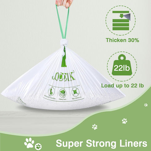 4 3, 100 Pack, Cat Litter Box Liner Compatible with Litter Box Robot & Waste Bags Waste Drawer Liners Heavy Duty White