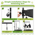 Dog Grooming Table Arm with Hammock - 35" Height Adjustable Arm with Clamp, Ideal for Small & Medium Pets