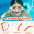 Supertrip Swim Mask with Nose Cover, Kids Swim Goggles, Tempered Glass Snorkel Diving Mask for Youth Boys Girls Age 6-14