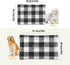 Buffalo Plaid Dog Bed Mat, Black and White Washable Pet Kennel Beds, Crate Pad for Large Medium Small Dogs 24 x 18 Inch