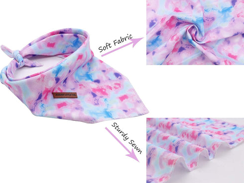 Elegant Little Tail Bandana for Small, Medium, Large Dogs, Adjustable Comfortable Bibs Scarf
