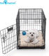 Paw Inspired Washable Padded Crate Mats for Dogs, 23” x 17” Pad, Leakproof Waterproof Bottom, Plush Pet Beds (Gray)