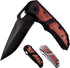 Pocket Knife - Tactical Spring Assisted Folding Knife, EDC Camping Gear for Men, Wood Handle, Sharp Blade - Father's