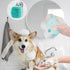 Pet Bath Scrubber Brush, Dog Grooming Massage Shampoo Brush with Soap Dispenser, Soft Silicone Bristle (Blue)