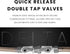 Ultum Nature Systems Delta Quick Release Double Tap Valve for Aquarium Canister Filters (5/8" (16/22mm))