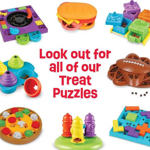 Brightkins Cupcake Party Treat Puzzle for Dogs - Fun Interactive Birthday Toy for All Breeds Small