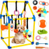 Tynexal Puppy Play Gym with 9 Hanging Toys, Interactive Dog Enrichment Playground, Removable