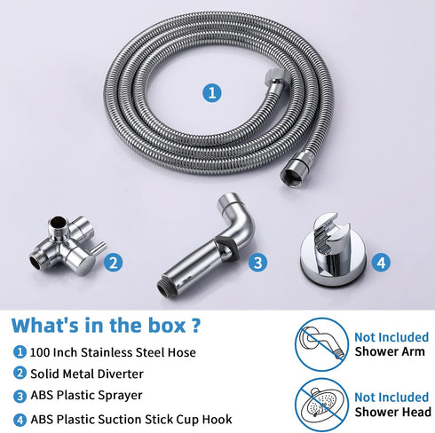 G-Promise Dog Shower Sprayer Attachment for Fast Pet Showering, Multifunctional with 100 Inch Hose