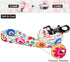 Ihoming Puppy Collar and Leash Set for Daily Outdoor Walking, White Colorful Flowers Design for Extra Small Dogs Cats
