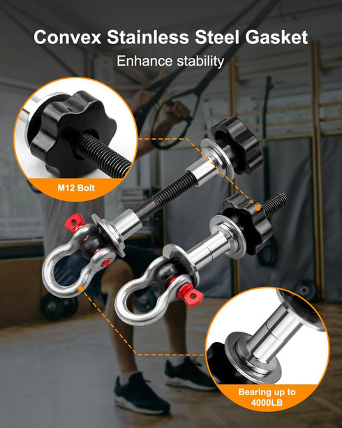 JUFZQO 1-3 inch 2 Upgrade Power Rack Attachments with Convex stainless steel gaskets, Versatile O-Ring Attachment Fit