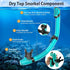 Snorkel Mask Adult, Dry Snorkel Set, Panoramic Wide View Swim Mask for Lap Swimming and Diving