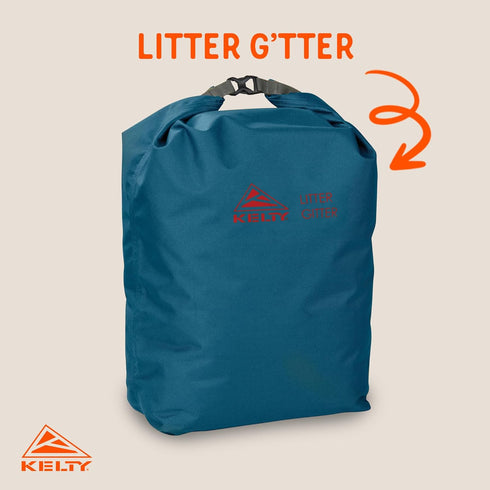 30L Kelty Litter Gtter Reusable Heavy Duty Garbage Bag and Carry Sack for Firewood, Cans, and Campsite Trash Puncture +