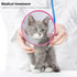 Cat Cone Collar, Recovery Elizabethan E-Collar for Kitten Puppy Dog, Clear Soft Neck, Not Block Vision, M in Rose