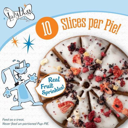 The Lazy Dog Happy Birthday Pie Dog Treat, 5 oz, Special Boy Celebration Treat with Bonus Sign