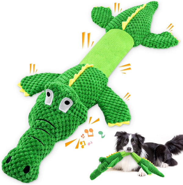 Dog Toys for Large Dogs, Squeaky Plush Chew Toys, Tough Tug of War Toys, Interactive Puppy Toys for All Breeds