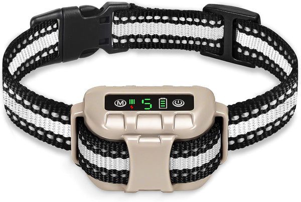 Bark Collar No Bark Collar, Rechargeable Anti Bark Collar with Adjustable Sensitivity and Intensity for Dogs