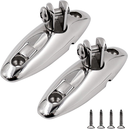 SHENGHUISS Quick Release Bimini Top Swivel Hinge - 316 Stainless Steel Deck Side Mount Marine Hardware with Screws