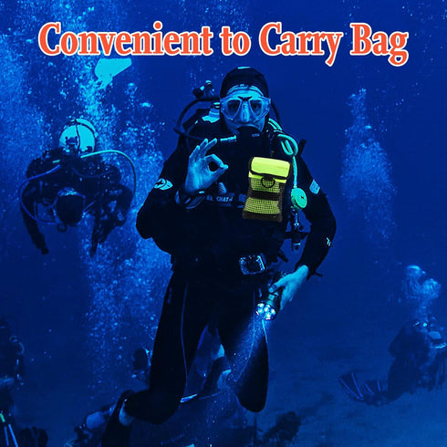 Scuba Diving Gear Bag - Finger Reel/SMB Safety Marker Buoy with Mesh Storage Pocket for Snorkeling