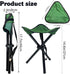 CebraBounze 14.6 inches 210 lbs Travel Folding Camping Stool, Tripod Chair and Maximum weight Outdoor Portable Party