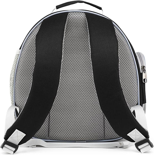 Small Animal Carrier Backpack - Space Capsule Bubble Window Carrier for Lizard & Guinea Pig (Black)