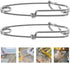 12pcs GANAZONO Stainless Steel Fishing Snap Buckle and Open Eye Connector High Strength Snap Swivel Clip for Sea