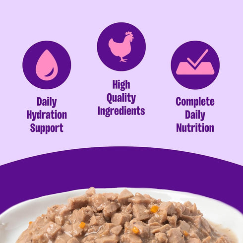 3 oz, Pack 12 Wellness Complete Health Gravies Adult Canned Wet Cat Food, Natural, Protein Rich, Grain Free, Chicken