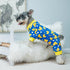 PUPTECK Soft Fleece Dog Pajamas for Small Medium Dogs, Adorable Jumpsuit Pjs, Blue, XXL