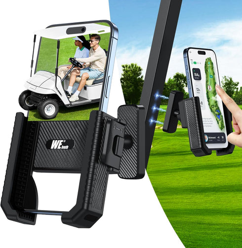 Magnetic Golf Cart Phone Holder, Rotatable Phone Mount Holder Compatible with iPhone/Galaxy/Smartphones,