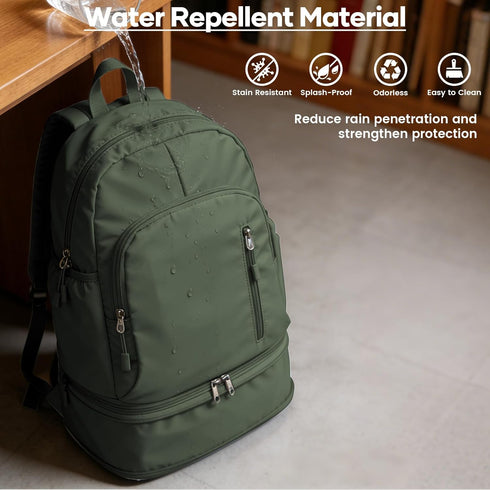Backpack Backpacks pack Gym for Women Men, Dance With Shoe Compartment, Sports Back For Yoga Fitness Beach Hiking