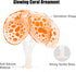 VOCOSTE Soft Silicone Glowing Aquarium Coral with Sucker, Fluorescent Artificial Water Plants, Orange