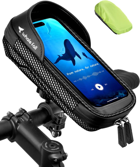 Whale Fall 360° Rotatable Bike Phone Holder, Waterproof Bike Phone Mount for Handlebar Bag, Accessories for Phones