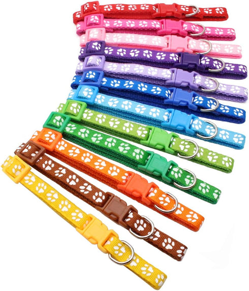 YOY 12 pcs/Set Soft Nylon Puppy Whelping ID Collars - Adjustable Reusable Washable Baby Dog ID Bands