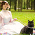 Weewooday 2 Pcs Dog Wedding Collar with Leash - Pearl Necklace Collar and Beaded Leash for Pet Cat Bridal