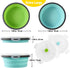 Large Collapsible Dog Bowls, 2 Pack 40 OZ Travel Dog Bowls with lids for Large Dogs, Foldable Silicone Dog Water Food Bowl, Lightweight Sturdy Leak Proof Dog Feeder for Outdoor Travel Camping Hiking