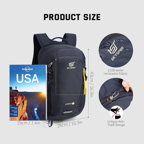 SKYSPER 20L Small Hiking Backpack - Lightweight Travel Daypack for Women Men