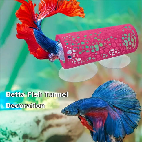Bingche 8pcs Hammock Betta Fish Tunnel Hollow Hideout Cave Resting Tube Tank Aquarium Decor for Small Shrimp