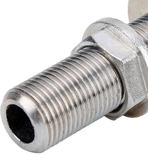 Stainless Steel 316 Boat Intake Strainer, Thru-Hull Marine Pump Hose Fitting with Rubber Washer