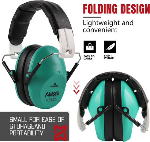 Shooting Ear Protection Earmuffs, Low Profile NRR 23 dB Noise Reduction Headphones for Gun Range and Hunting