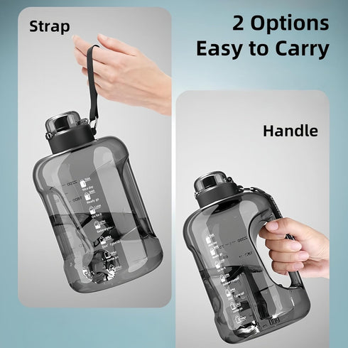 HOORMED 50oz 84oz 2-in-1 (50oz, & Motivational Water Bottle - Time-Marked, Leak Proof & BPA free. Lid with Straw