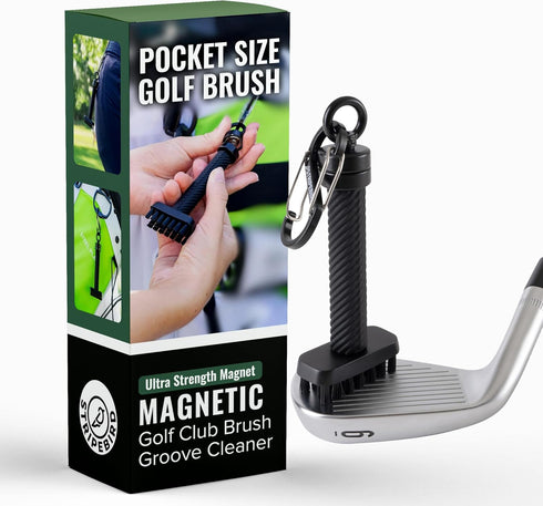 Magnetic Golf Club Brush, Detachable Groove Cleaner, Premium Nylon Bristles