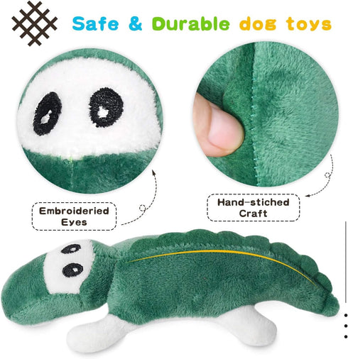LEGEND SANDY Squeaky Dog Toys for Puppy, Small Medium Dogs, Stuffed Plush Pet Chew Toy Set, 12 Pack