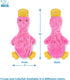 Best Pet Supplies Crinkle Dog Toy, Cute No Stuffing Duck with Soft Squeaker, Fun for Indoor Puppies, Light Pink