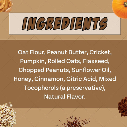 Peanut Butter, Cricket, Pumpkin Gut Health Dog Treats - 5oz, 2-Pack | Natural Prebiotic, Made in USA